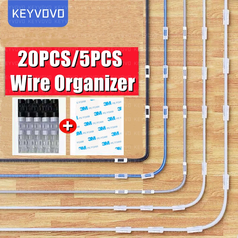 20/5 шт. самоклеящиеся зажимы для кабелей | Электроника