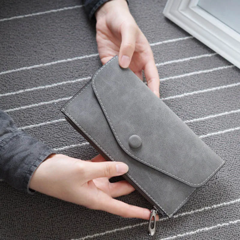 

Women Long Leather Bifold Wallet Cards Holder Cash Phone Holder Purse Handbag FEA889