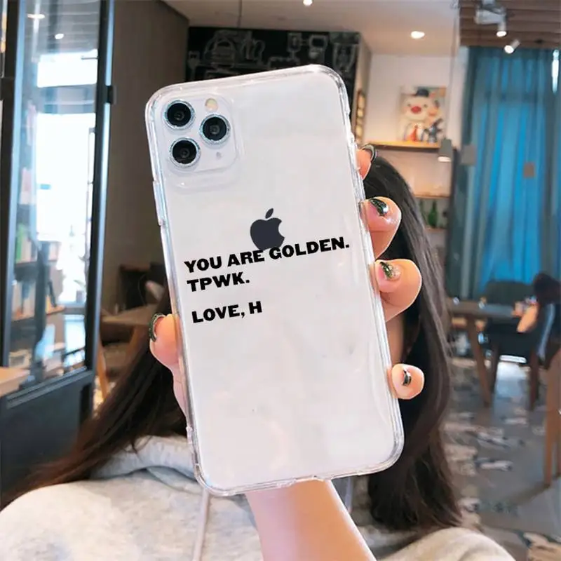 

Harry Styles treat people with kindness Phone Case Transparent soft For iphone 5 6 7 8 11 12 s c se plus mini x xs xr pro max