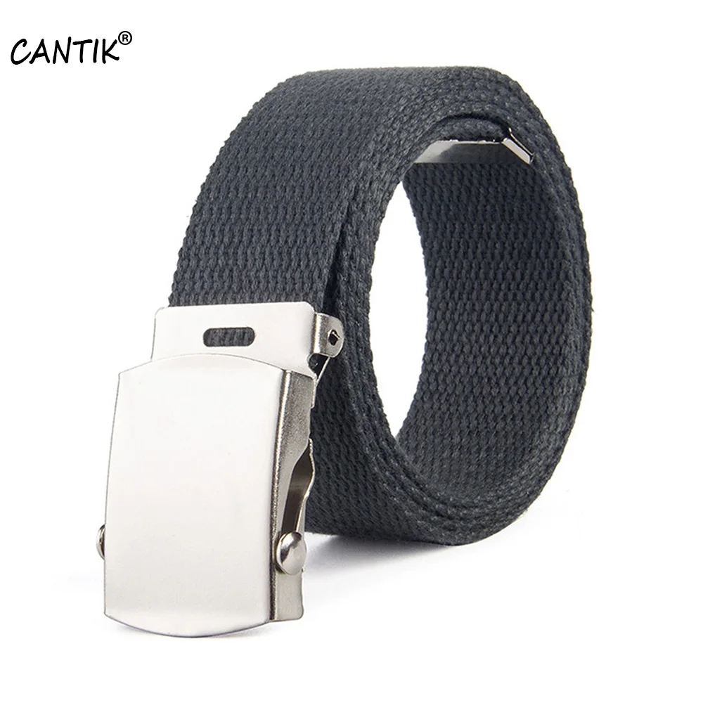 Ремни унисекс из 100% чистой холщовой ткани с автоматической металлической