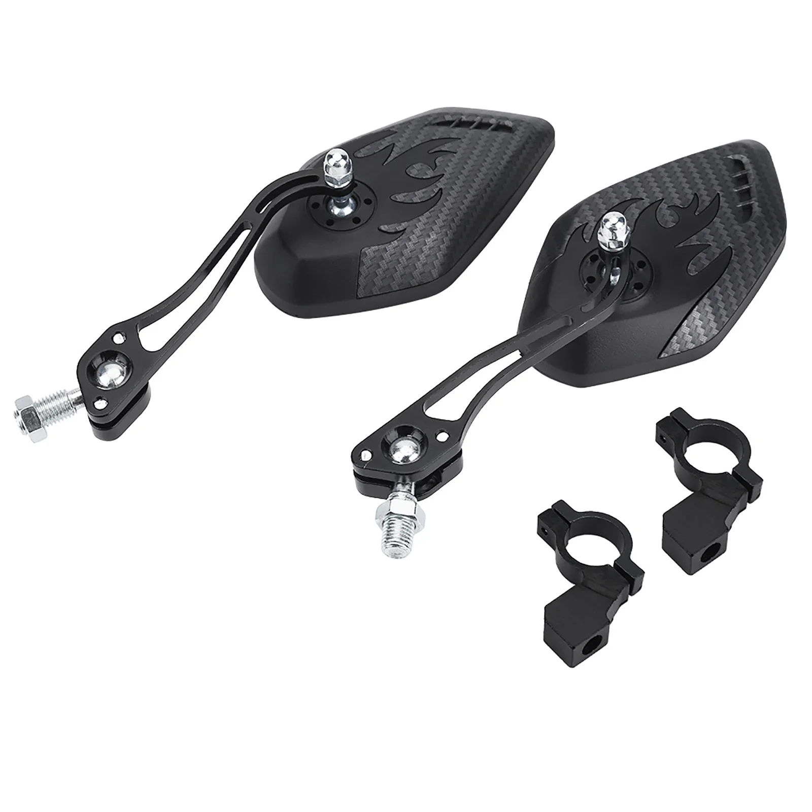 

1Pair 360° Rotation Aluminum Alloy Mountain Bike Bicycle Handlebar Back View Rearview Mirror