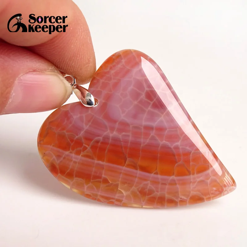 Высокое качество Pendentif настоящий натуральный красный ботсванские Агаты цепи с