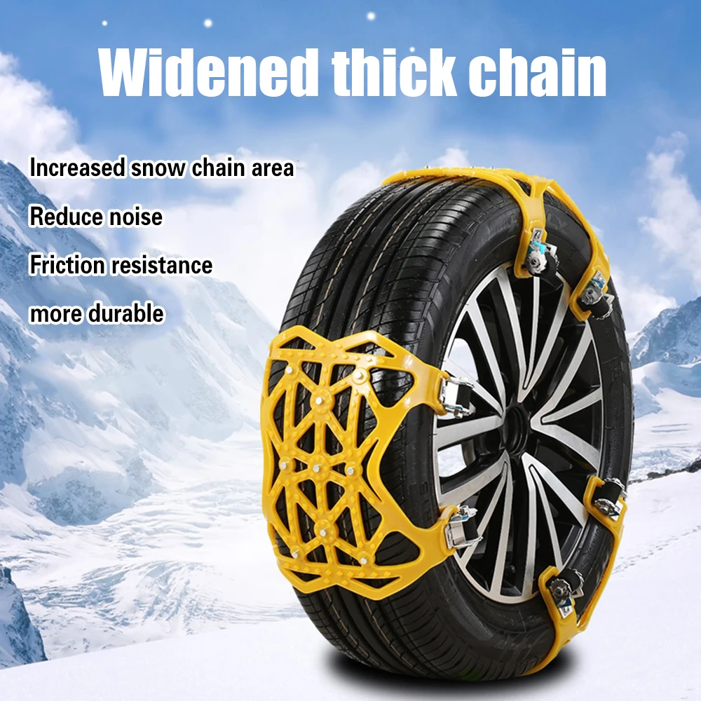 

Vehemo Strap TPU Anti-Skid Chain Snow Chain Car Universal Wheel Tire Skidproof Chains Resistant Anti Skid Safety Car Accessories