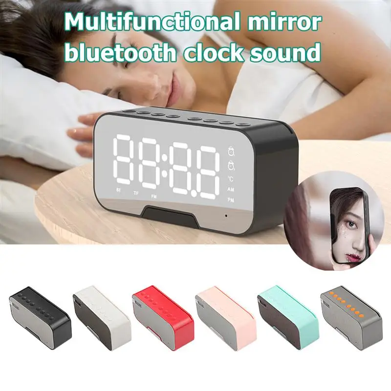 Высококачественные многофункциональные простые зеркальные Bluetooth часы аудио