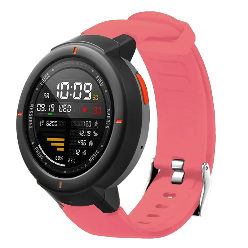 pink Силиконовый браслет для Amazfit Verge Lite ремешок мягкие часы ремешок браслет для Huami Amazfit 3 Verge Смарт часы - Цвет: pink