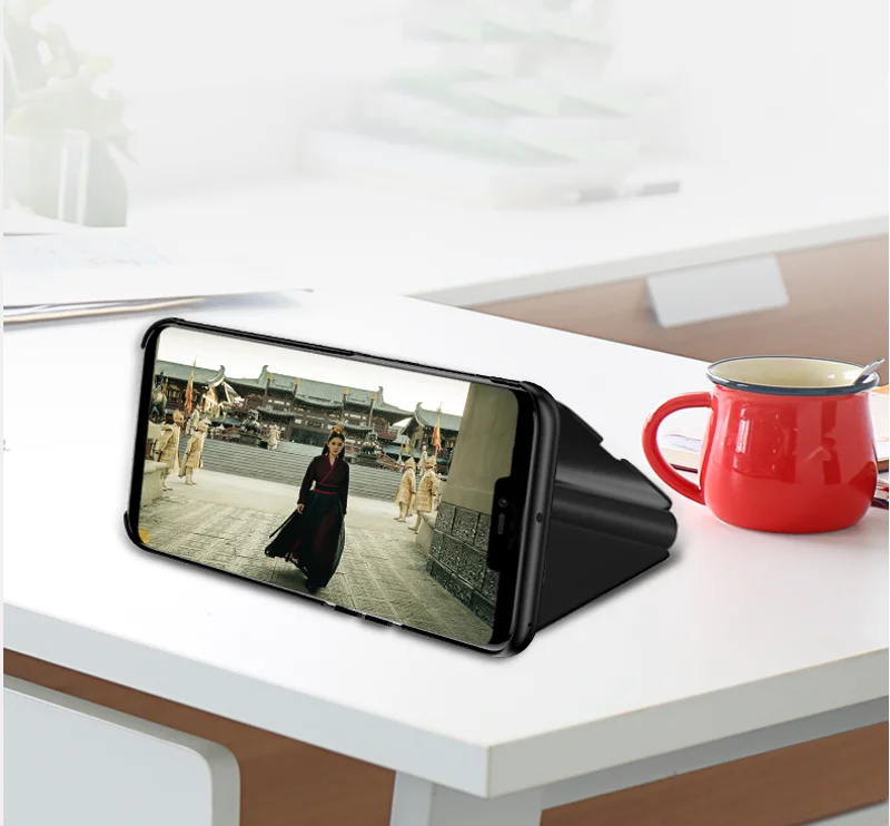 Умный зеркальный флип-чехол для huawei Honor 20 Pro Lite 10 8A 8S 8X9 Lite P20 P30 mate 20 Lite Pro Y6 Y7 Y5 Y9 P Smart Nova 3