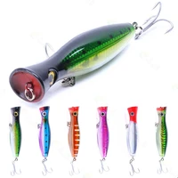 po0101 popper fishing luya lures 13cm 43g topwater hard fishhook river sea simulation baits 3d fishs artificia spinning tackle