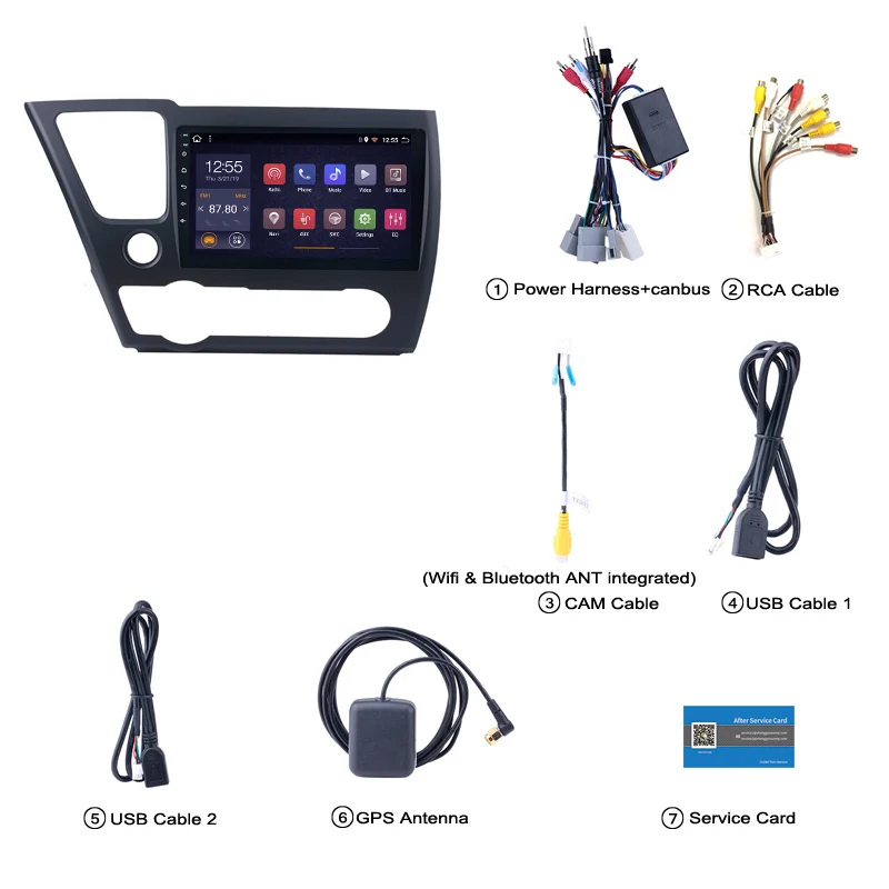 2G ram 32G rom 9 дюймов Android 8 1 автомобильный dvd плеер навигация для 2014 2017 Honda Civic с Bluetooth