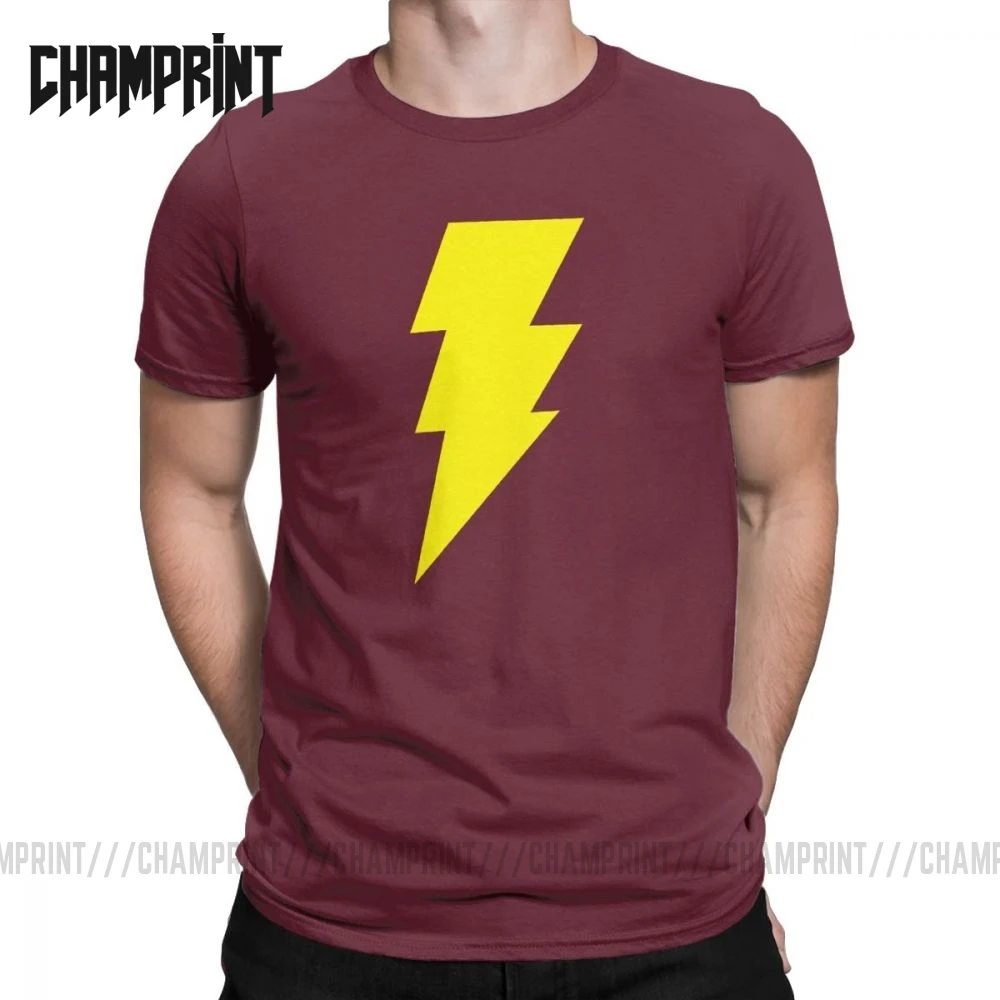 Мужская футболка с коротким рукавом Shazam 100% хлопок Sheldon Cooper Geek TBBT круглым вырезом