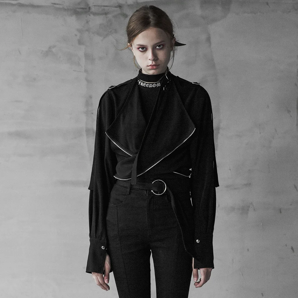 Женская красивая военная форма в стиле панк куртка милитари тканая саржа с