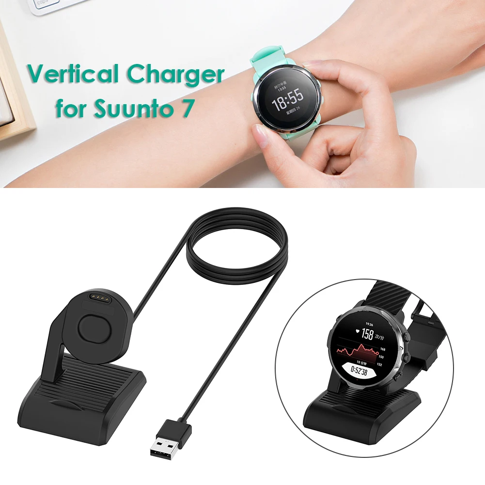 new usb charger cable cradle smart watch charging dock station for suunto 7 smartwatch replacement charging stand adapter free global shipping