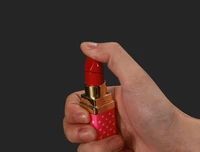 pink lipstick shape gas lighter open flame butane mini cute lady cigarette lighter smoking gadget creative fun gift
