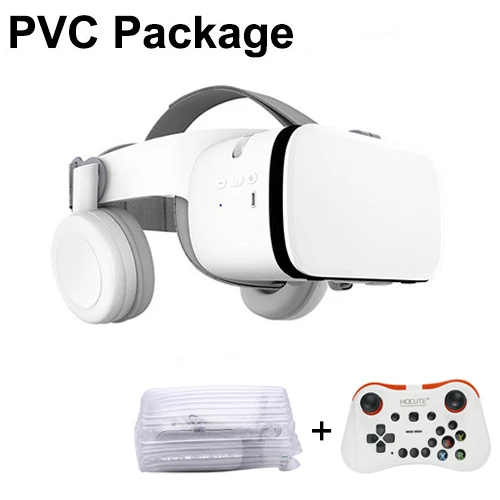 With Mocute 056W Bobovr Z6 3D vr Очки виртуальной реальности иммерсивная VR беспроводная гарнитура c Bluetooth смартфоны 3d картон с контроллером - Цвет: With Mocute 056W