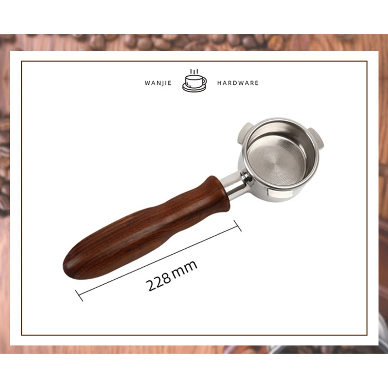 

Bottomless Coffee Portafilter 54/58mm Coffee Machine Handle with Red Rosewood Handle for Barsello LEHEHE LB88