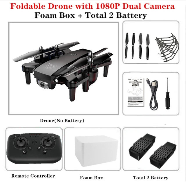 Black 1080P 2B Foam 4K L103 радиоуправляемые вертолеты камера Wifi Fpv Дрон Gps Дрон удержание высоты 2,4g оптическое положение потока Дрон камера радиоуправляемые игрушки для детей - Цвет: Black 1080P 2B Foam