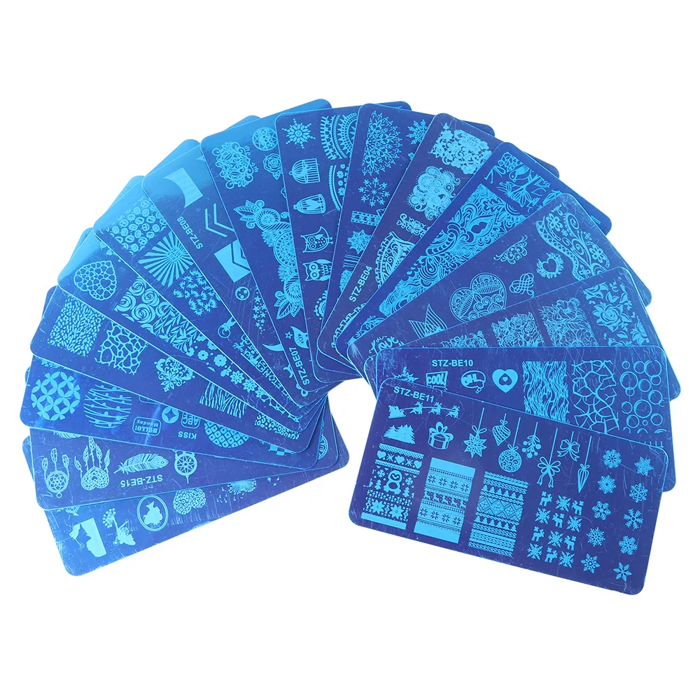 

Nail Transfer Steel Plate Mold DIY Nail Multi Pattern Blue Film Printing Template Nail Be Steel Plate Tool Art Decoration Nails