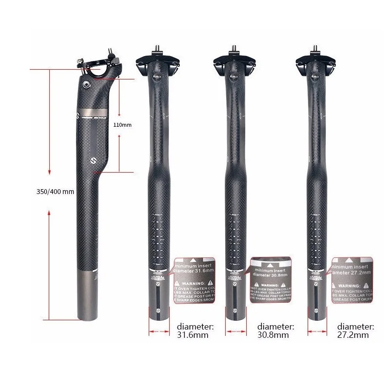 Полный углеродный горный подъемник/набор стержней для руля сиденья велосипеда
