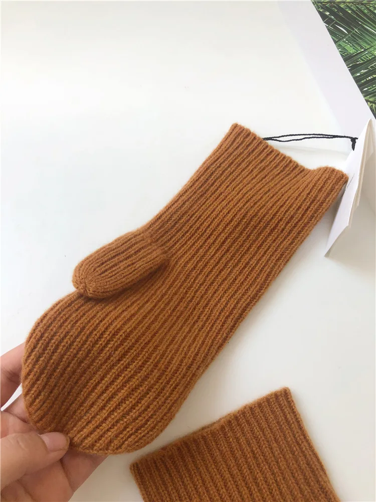 100% кашемировые перчатки зимние женские теплые карамельные Простые подарок на