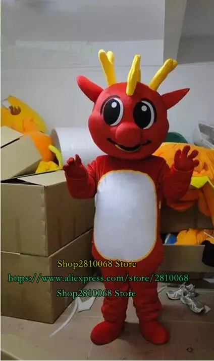 Лидер продаж костюм талисмана дракона мультяшный набор косплей маскарадный для