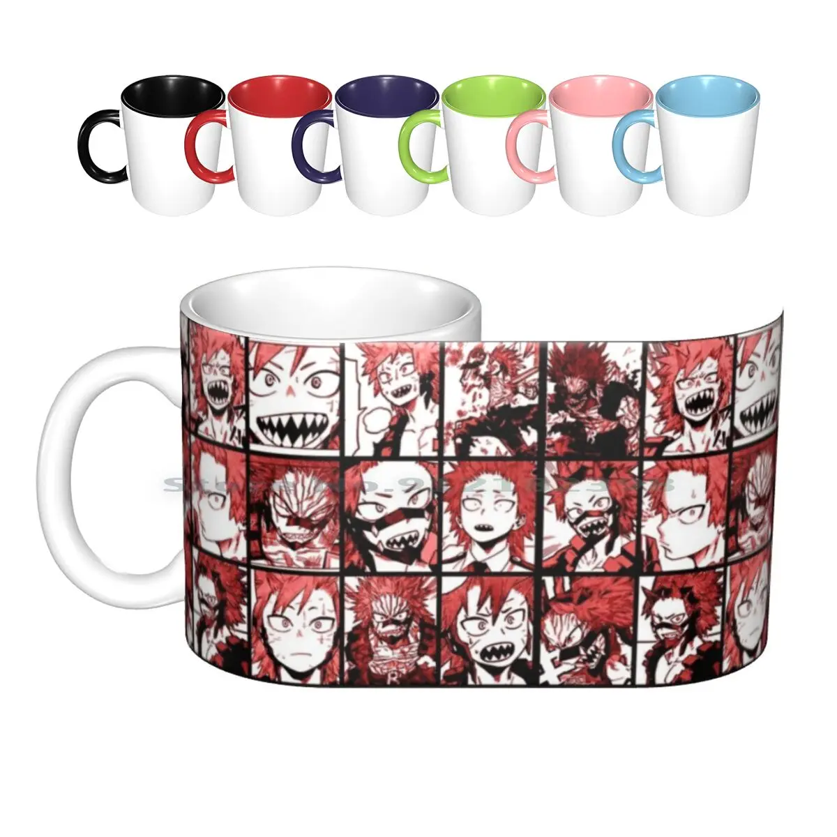 

Bnha Kirishima Коллаж-цветная версия Керамические Кружки Кофейные чашки Кружка для молока и чая коллаж Boku No Hero моя Академия официальное искусство ...