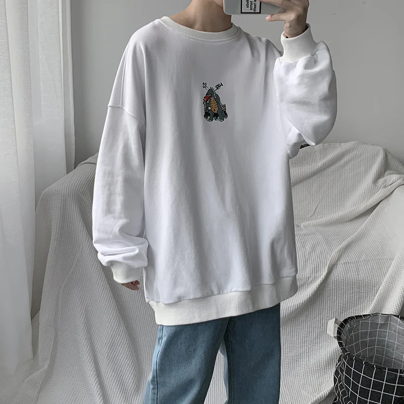 Liketkit мужские худи с круглым вырезом толстовки весна 2020 одноцветные вышивкой