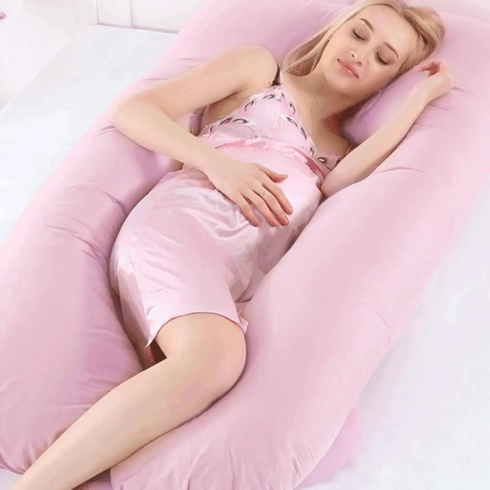 Funda de almohada de 160x80cm para embarazadas, funda de almohada tipo U Lumbar, protecci&oacute;n lateral multifunci&oacute;n, para mujeres embarazadas-2