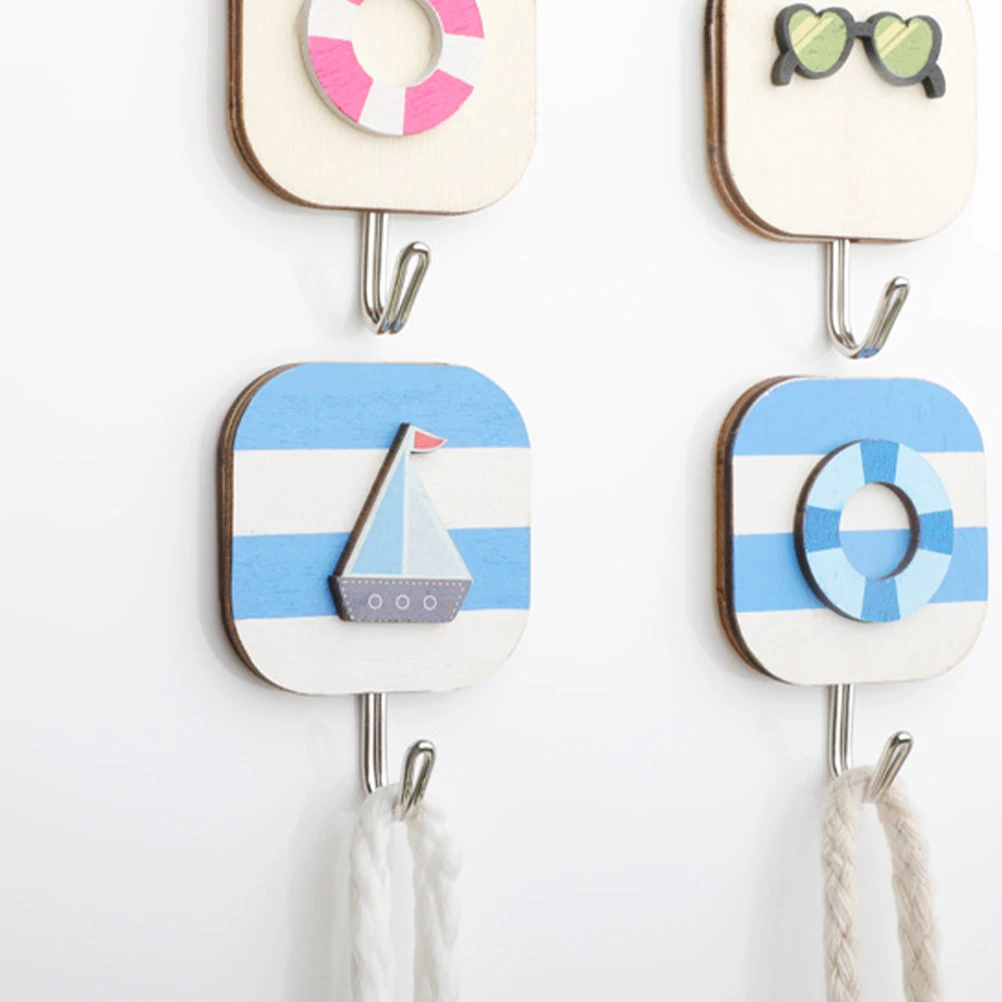 3 шт. креативный простой деревянный крюк для путешествий с мультипликационным