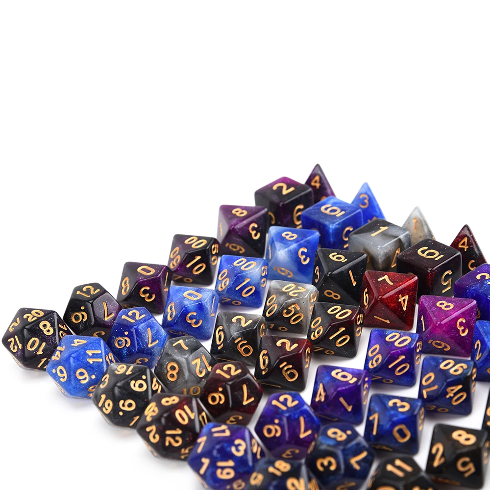 Набор из 8 шестигранных акриловых костей для настольных игр DND ролевая игра MTG