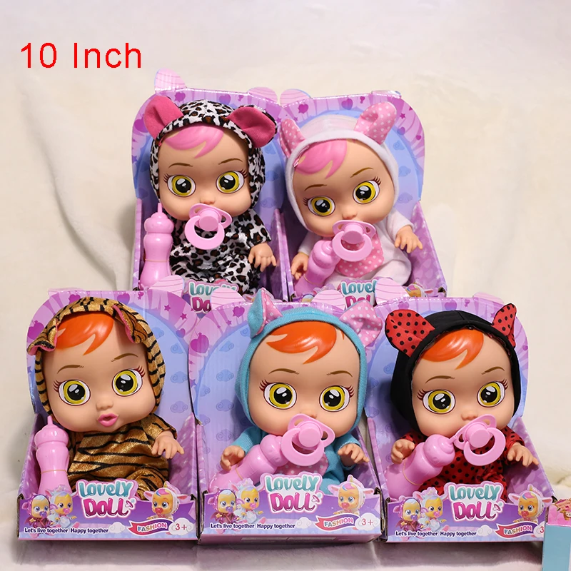 

10 Inch Crying Baby Doll Weeping Babies Unicorn Baby Reborn Doll Cry Magic Tears DIY Play House Toys For Kids Children Toys Gift
