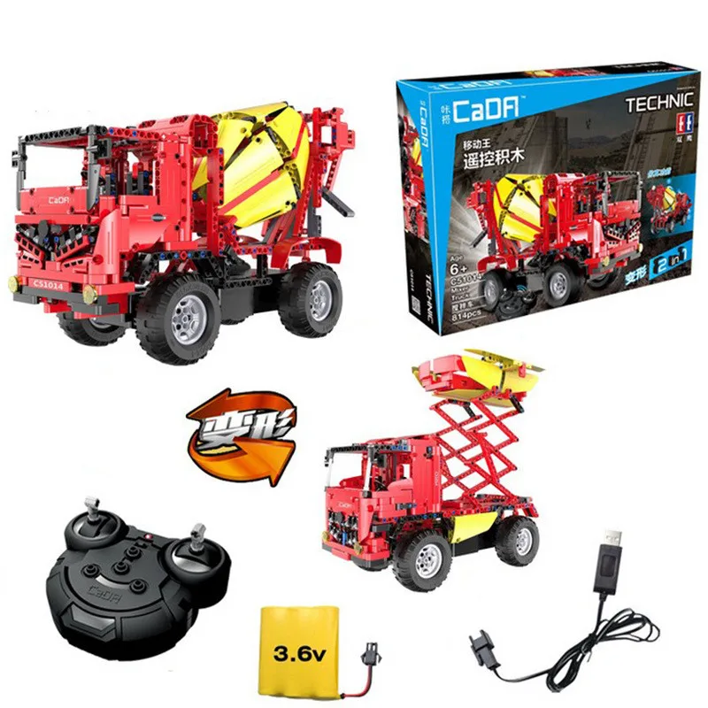 Technic серии дистанционного управления Rc миксер грузовик инженерный строительный