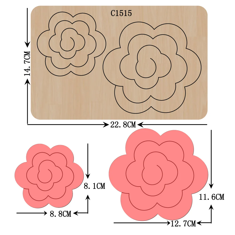 

New BOW Wooden die Scrapbooking C-1515 Cutting Dies Multiple sizes
