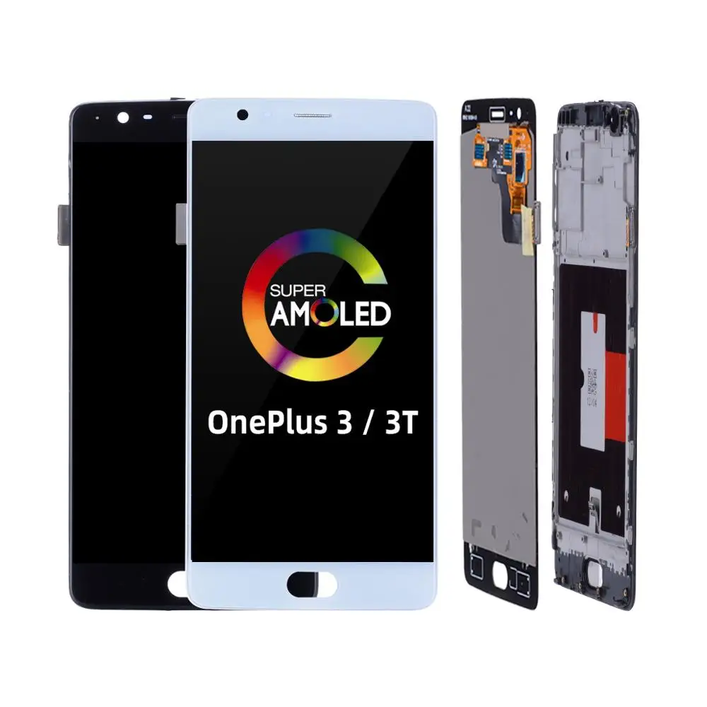 Oneplus 3T oneplus оригинал для 3 ЖК дисплей Замена сенсорного экрана с рамкой оригинал| |