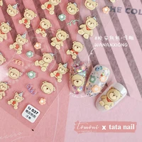 tomoni brand tata cooperation embossed nail stickers japanese nail stickers nail stickers color good night bear