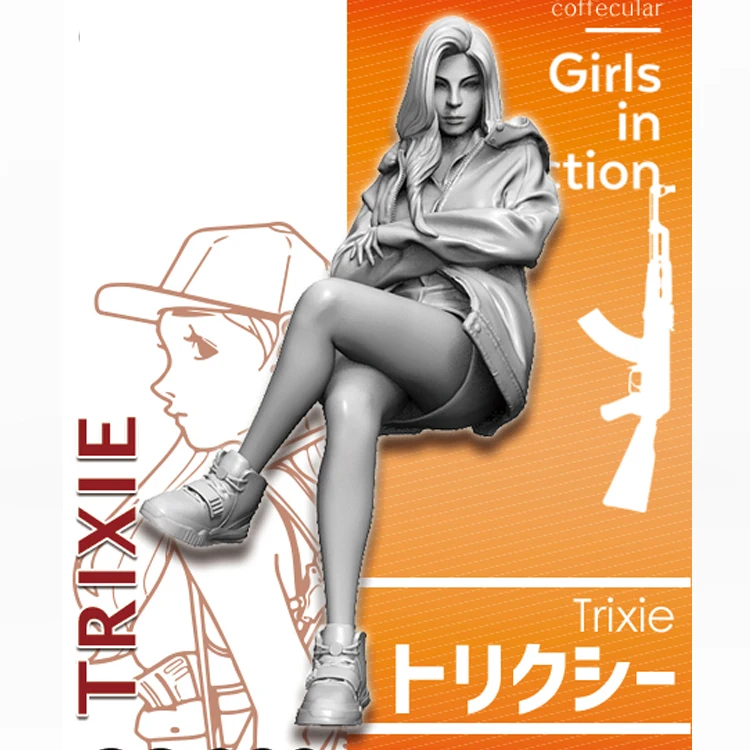 1/24 TRIXIE девушки в действии фигурки из смолы GK разобранном и неокрашенном