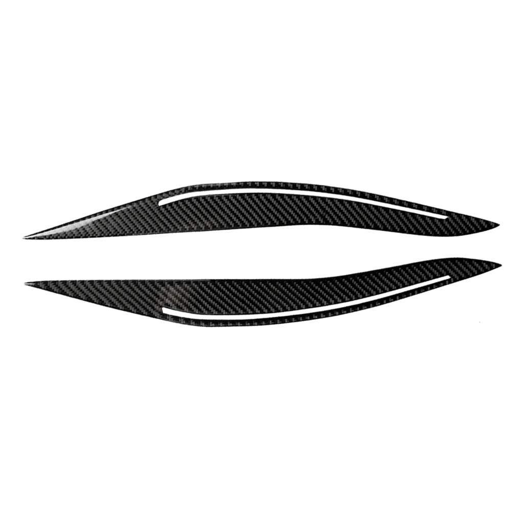1 Pair Carbon Fiber Headlight Eyebrows Eyelids Sticker Replacement For F10 2014-2016 Car Interior Decor | Автомобили и мотоциклы
