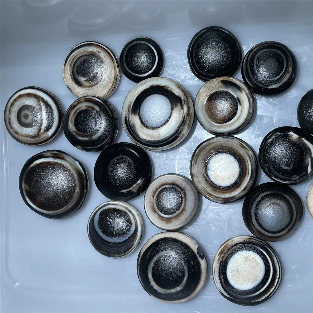 

20Pcs/Lot carefully selected each piece is unique natural eye stone agate beads Sheep's eyeballs loose jewelry DIY Material