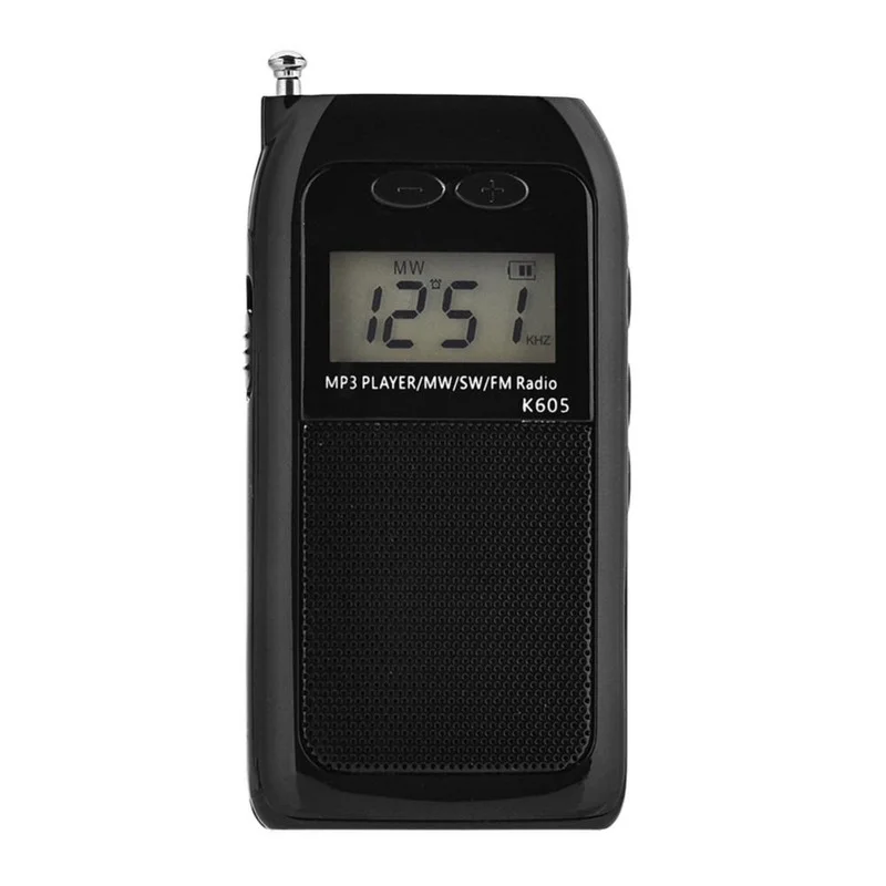 K-605 Mini Portable Radio FM AM LCD Digital Shortwave Receiver Multifunctional Stereo MP3 Player | Электроника