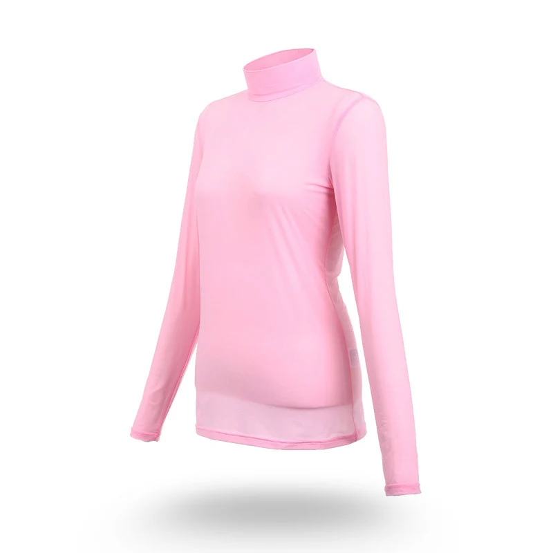 Pink PGM Женская футболка для гольфа спортивная одежда с длинным рукавом женская одежда футболка Солнцезащитная УФ дышащая уличная Женская одежда для гольфа - Цвет: Pink