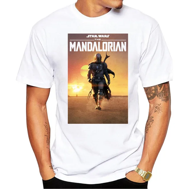 Детская футболка Звездные войны с изображением красного солнца мандалориана