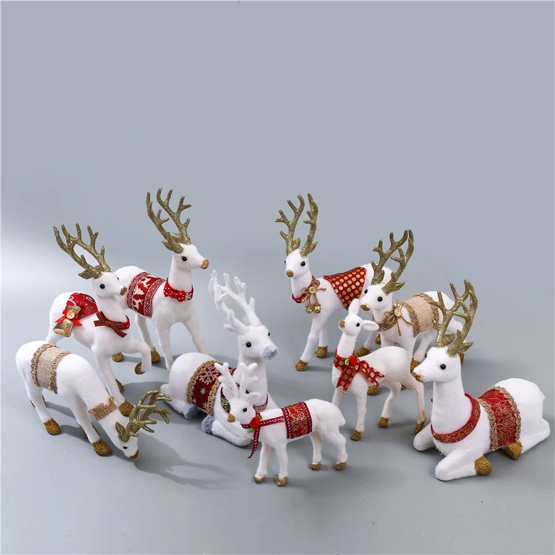 1 шт. Рождество смолы оленей декоративные праздничные фигурки украшение статуи