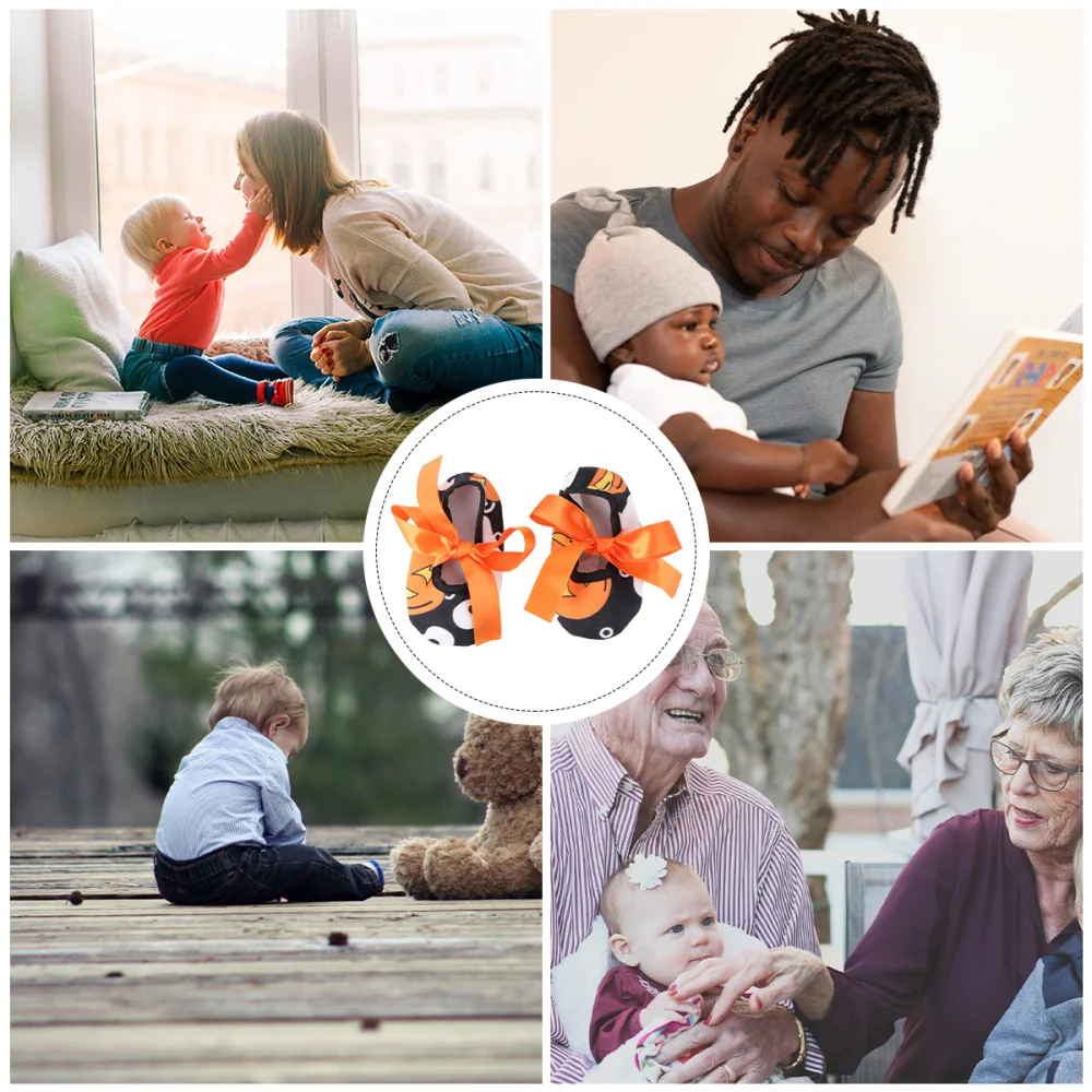 

1 Pair Baby Prewalker Cotton Autumn Winter Shoes Warm Shoes Bowknot Decor Anti Shoes for Infant Girls or Boys Wea