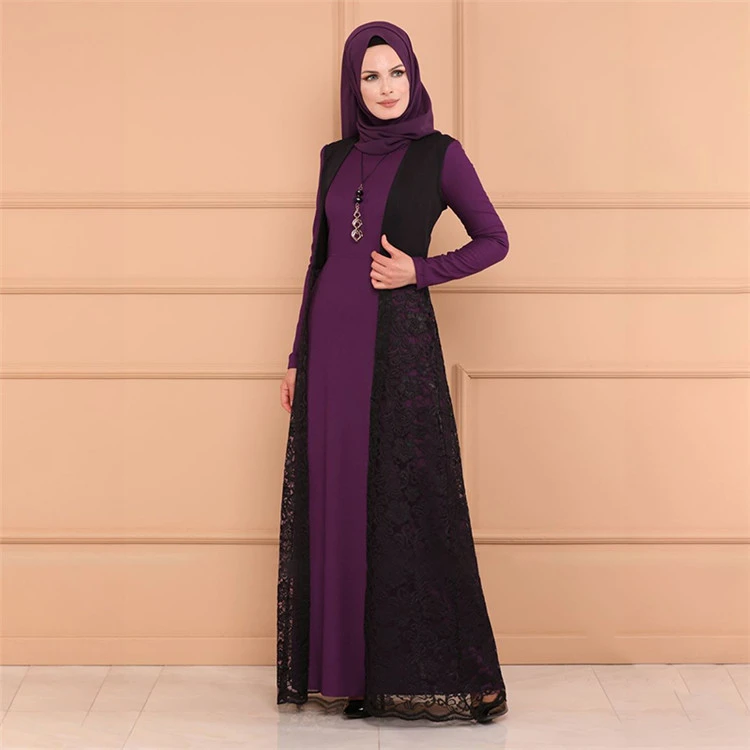 WEPBEL Арабская Дубай тонкая облегающая однотонная модная абайя с длинным рукавом