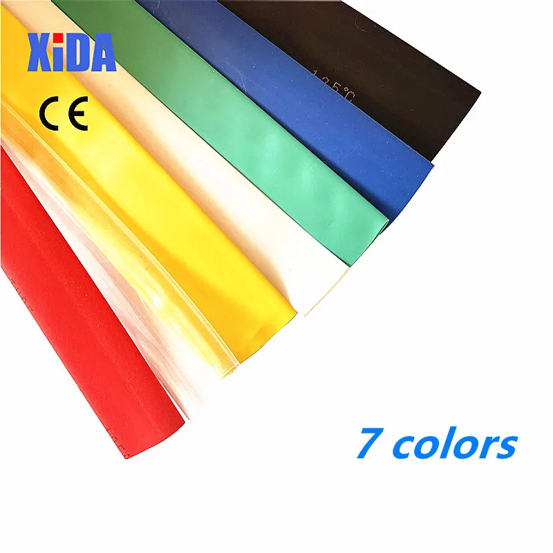 10 Meters/Lot 5mm 6mm 8mm 10mm Red Blue Green Yellow White Clear Black Heat Shrink Tube Heatshrink Tubing Sleeving Wrap Kits DIY |