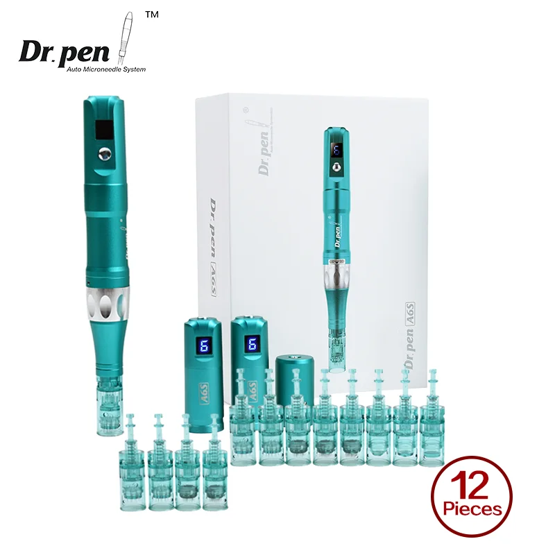 Authentic Professional  Dr pen Ultima A6S With 12 pcs Needle Wireless Microneedling Derma Pen Powerful Swiss Motor Skin Needling