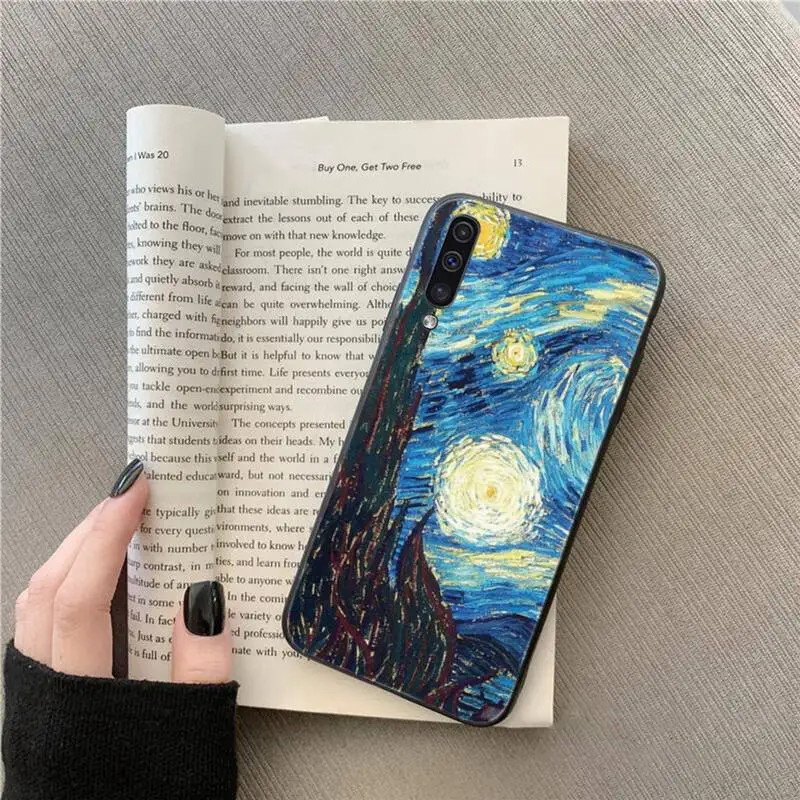 

Retro painting Van Goghstarry night Phone Case For Samsung galaxy A S note 10 7 8 9 20 30 31 40 50 51 70 71 21 s ultra plus