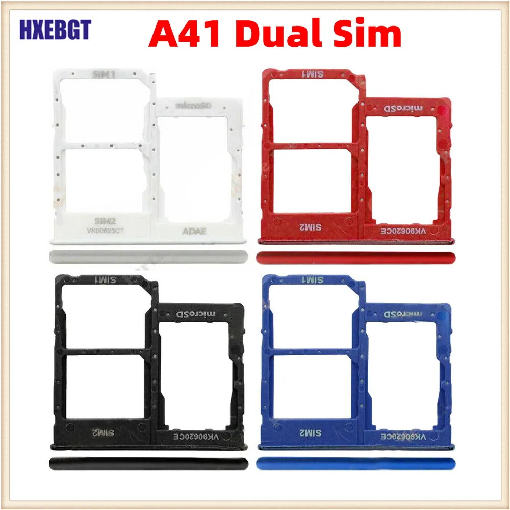 

Phone SIM SD Card Adaptor Repair For Samsung Galaxy A41 A415F A415 Phone SIM Chip Card Slot Tray Holder Parts