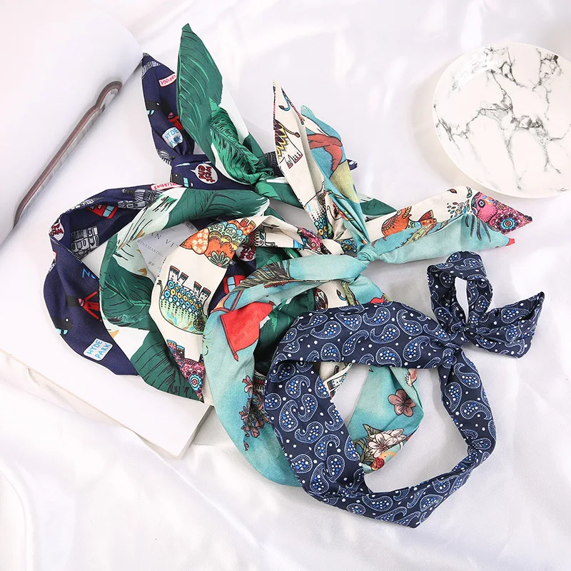 

Women Girls Creative DIY Adjustable Metal Wire Headband Hair Scarf Band Headwear Washing Headwrap Hair Accessories