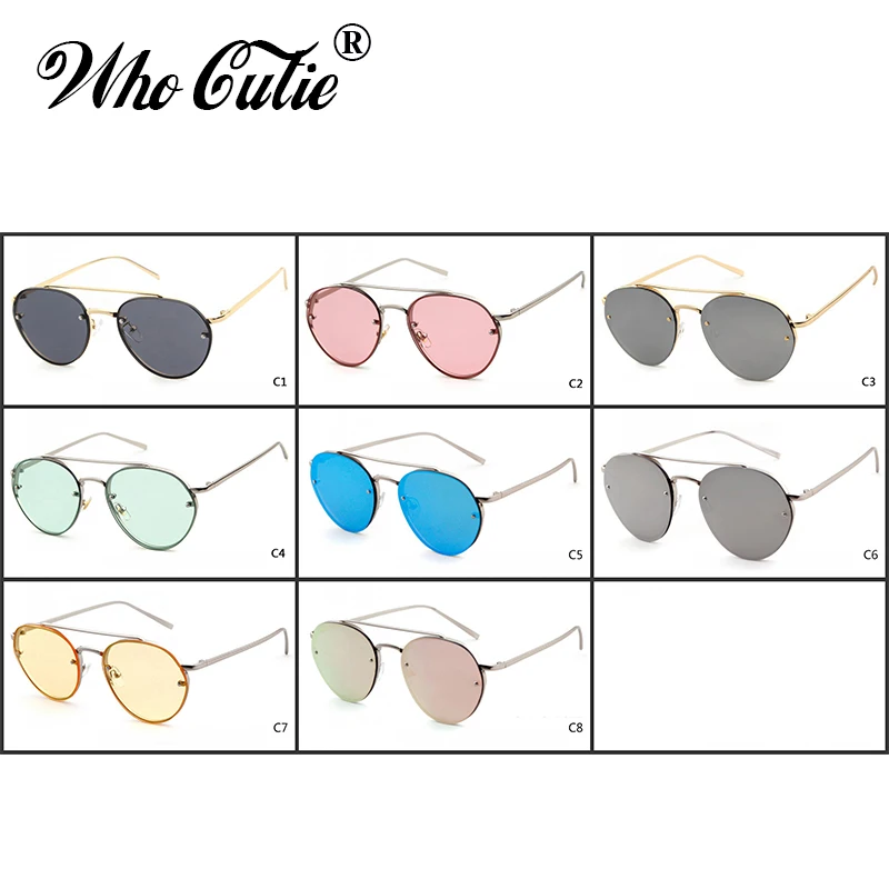 WHO CUTIE 2018 Круглые Солнцезащитные очки для мужчин и женщин брендовые дизайнерские