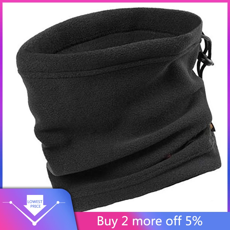 Универсальная Теплая Флисовая Балаклава с капюшоном шарф утолщенная спортивная
