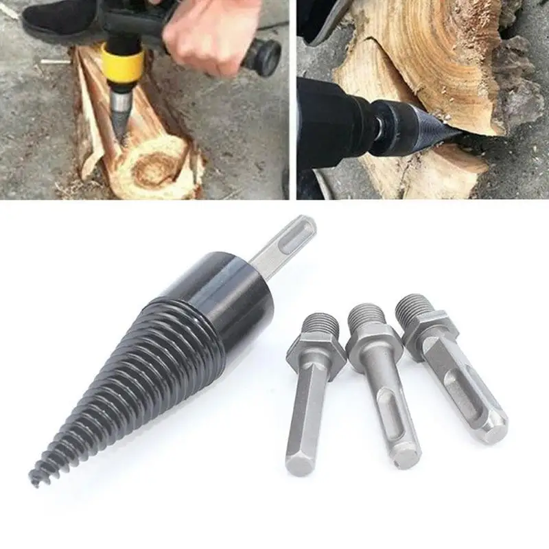 

Wood Splitting Machine Drill Bit Firewood Separator Cone Drill Bit Wooden Cone Reamer Drilling Machine Woodworking Tools
